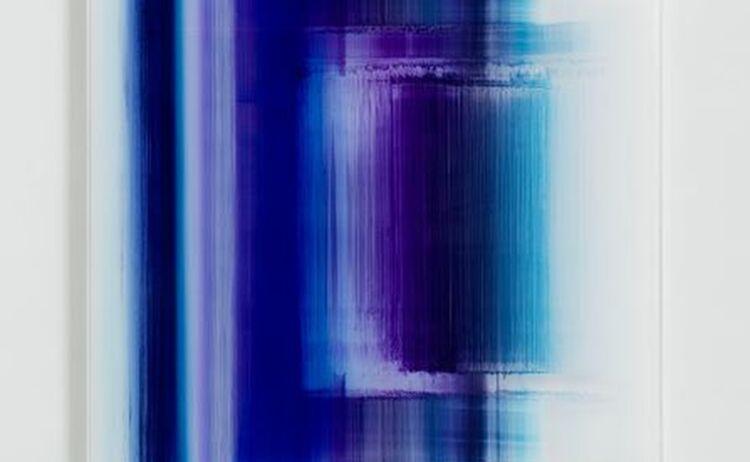 blue violet, Öl hinter Acrylglas, 170 x 145 cm: Zum Vergrößern auf Bild klicken