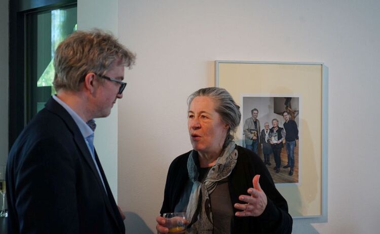 D. Baumgartner, Geschichtszentrum und Museum Mühldorf mit Dr. U. Scholz, Stadtarchivarin Altötting: Zum Vergrößern auf Bild klicken